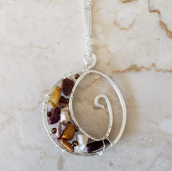 Crescent Moon Pendant Handmade with Genuine Copper - Picture 6 of 8